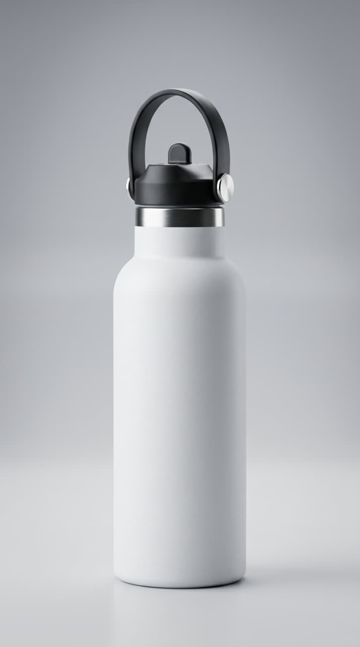 500ml Insulated Vacuum Water Bottle – Premium 316 Stainless Steel SINGLE Wall Thermal Flask with Carry Handle | Leakproof Hot & Cold Water Bottle