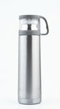 Stainless Steel Water Bottle 500 ml with Tea Infuser & Handle Lid, Double Wall Vacuum Insulated Thermos Flask, Leakproof BPA-Free