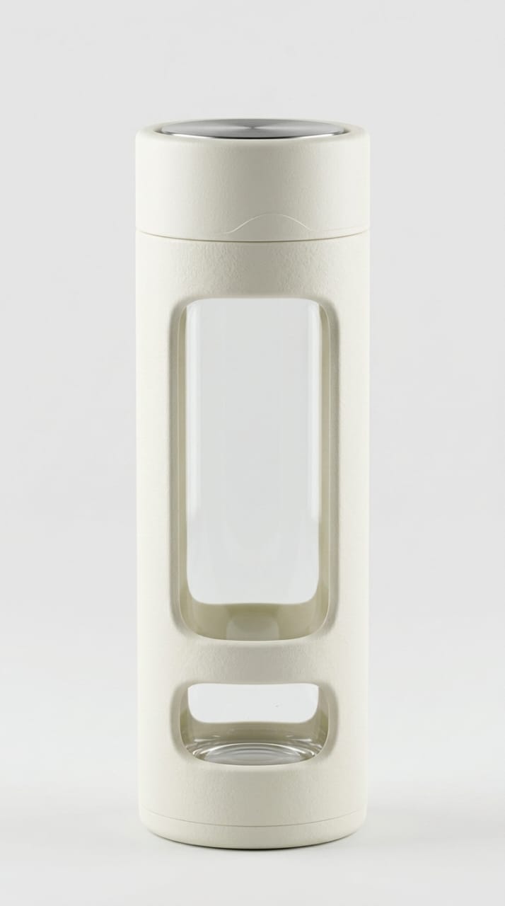 Blend Stainless Steel Glass Bottle with Pill Holder - Assorted