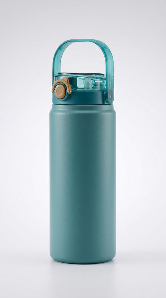 Stainless Steel Water Bottle 1200ml | Double Wall Vacuum Insulated | Leak Proof Flip Lid with Handle | Hot & Cold 24 Hours