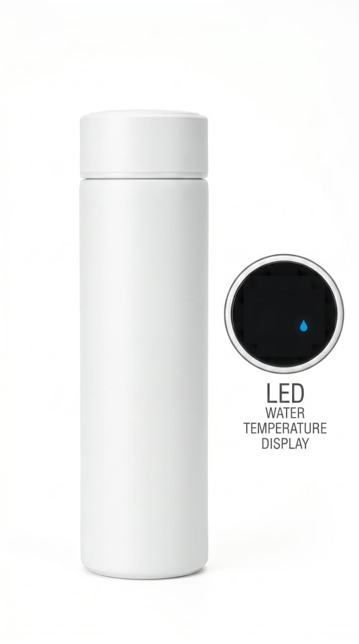 Smart Temperature Bottle - 450ML Stainless Steel Vacuum Flask with LCD Display for Hot Cold Drinks