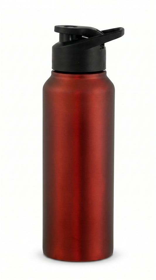 Stainless Steel Water Bottle 1000 ml Gym Sipper Black Color - BPA Free, Food Grade Quality