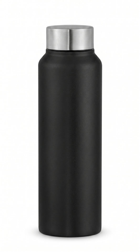 STAINLESS STEEL FRIDGE BOTTLE IN BLACK COLOR FOR DAILY USE IN HOME AND OFFICE 1000 ML