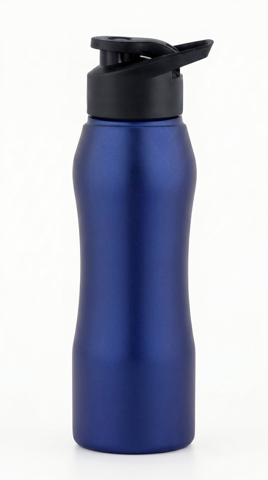 Stainless Steel Water Bottle 750 ml Gym Sipper Blue Color - BPA Free, Food Grade Quality
