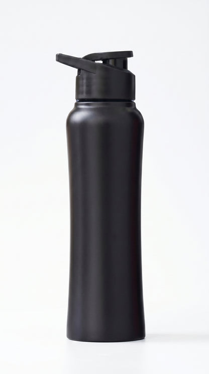 Stainless Steel Elegant Black Sipper Bottle 750ml