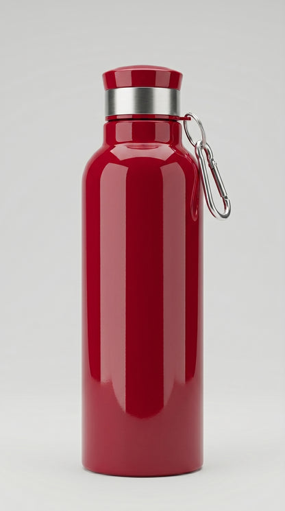 Stainless Steel Water Bottle With Carabiner Insulated Bottle, Capacity: 750 mL