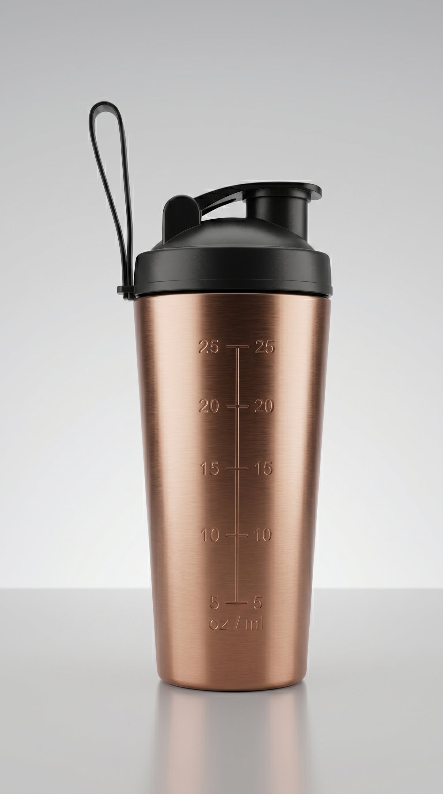 Gym Stainless Steel Shaker Bottle for Protein Shake 100% Leakproof | 700 ml Shaker (Pack of 1, Gold, Steel)