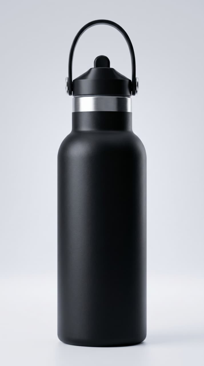 500ml Insulated Vacuum Water Bottle – Premium 316 Stainless Steel SINGLE Wall Thermal Flask with Carry Handle | Leakproof Hot & Cold Water Bottle