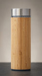 EcoMFD Bamboo Water Bottle | Stainless Steel Insulated Bottle with Natural Bamboo Finish | Leak-Proof Reusable Water Bottle for Office, Travel, Gym & Home