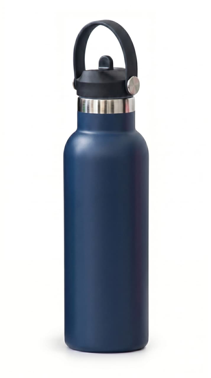 500ml Insulated Vacuum Water Bottle – Premium 316 Stainless Steel SINGLE Wall Thermal Flask with Carry Handle | Leakproof Hot & Cold Water Bottle