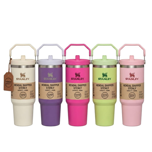 Stanley Style Stainless Steel Insulated Tumbler with Handle | Hot & Cold Travel Mug | 1200ml