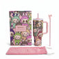Cute Cartoon Bunny Stainless Steel Insulated Tumbler Gift Set with Handle & Straw | 1200ml
