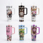Labubu Style Insulated Tumbler with Straw & Handle